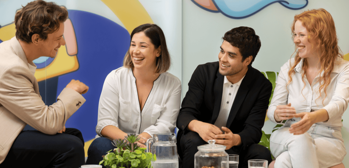 Employees participating in corporate philanthropy activities