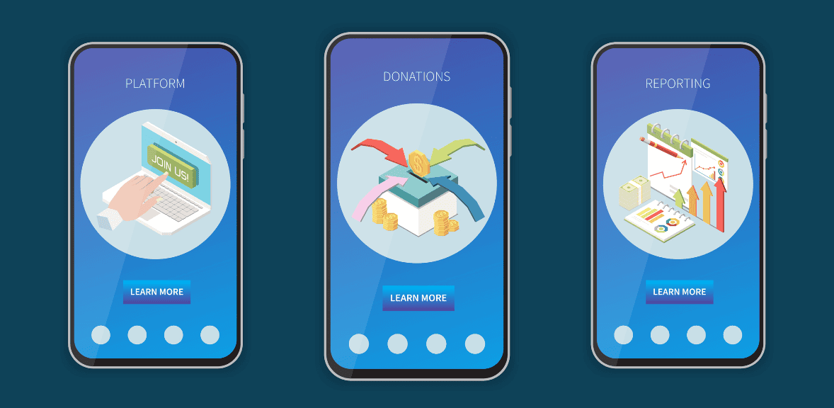 Mobile fundraising comparison showing US mobile giving growth