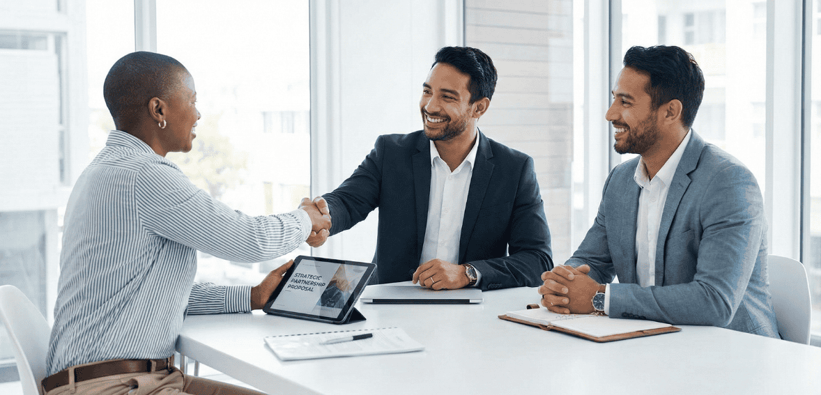 Nonprofit professionals building corporate partnerships and corporate sponsorship relationships to support community-focused giving