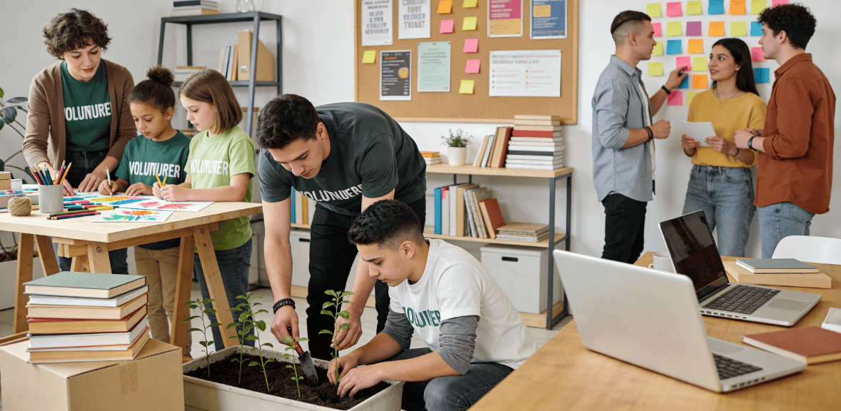 Engaging young donors through volunteering advocacy and peer-to-peer fundraising