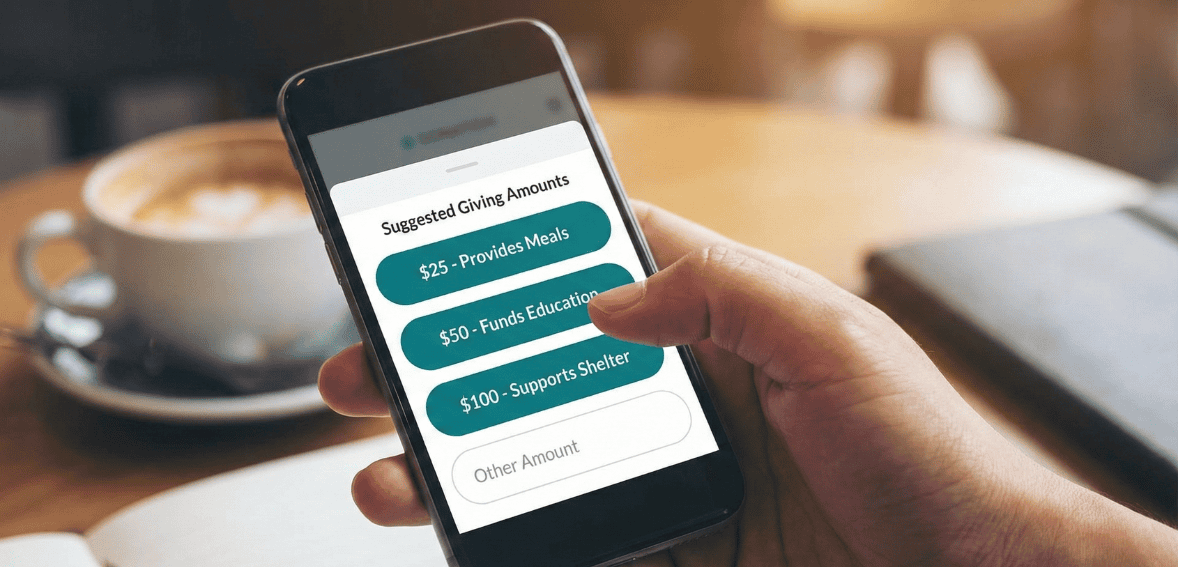 Suggested giving amounts that simplify online donation decisions