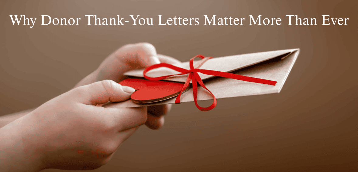 Donor thank-you letters