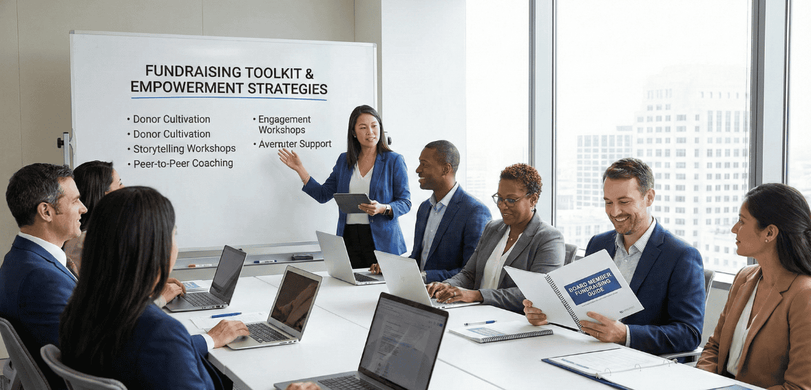Engaging board members in fundraising by equipping them with tools, training, and clear talking points