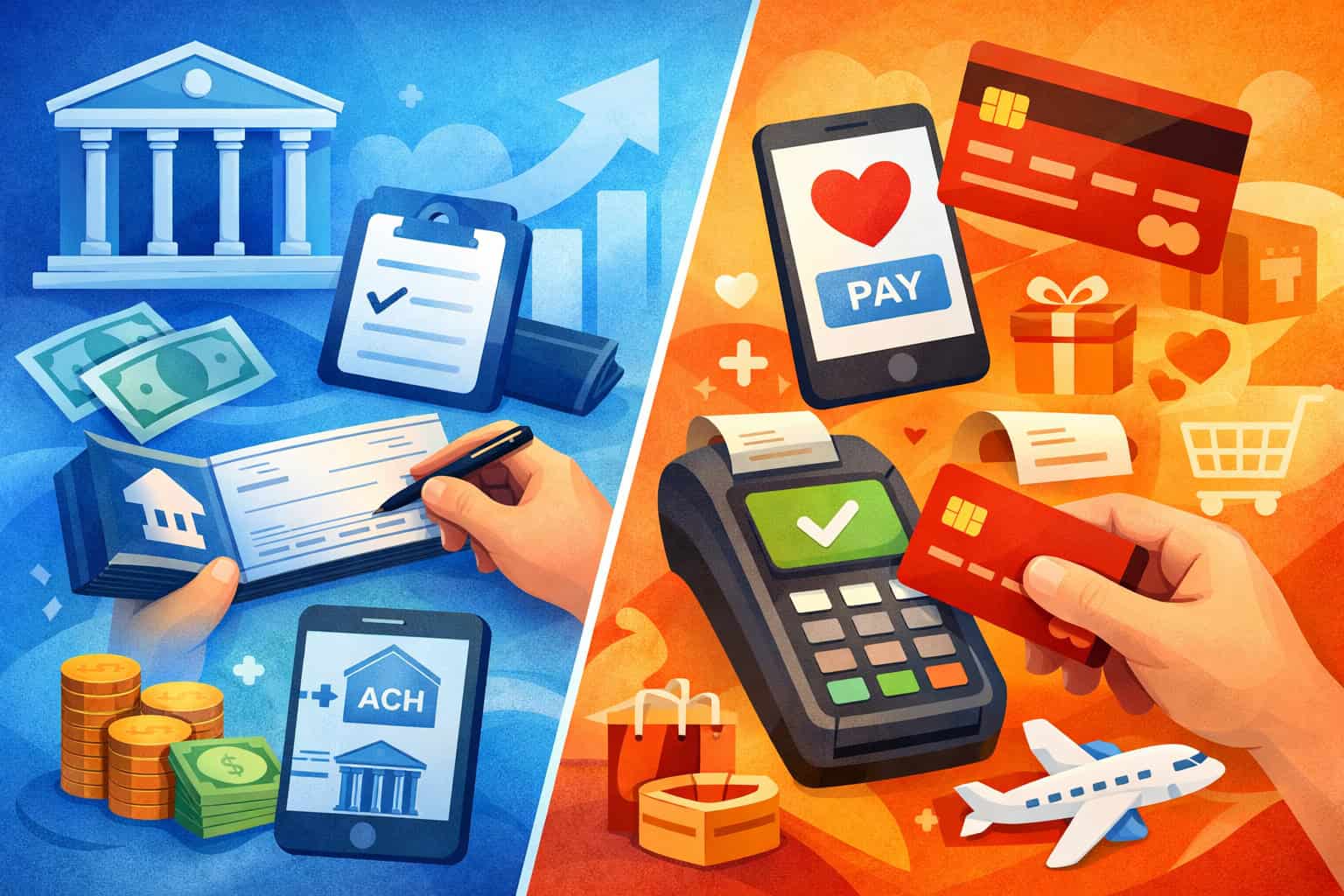 ACH giving vs card giving: what to know (and when each is beneficial)