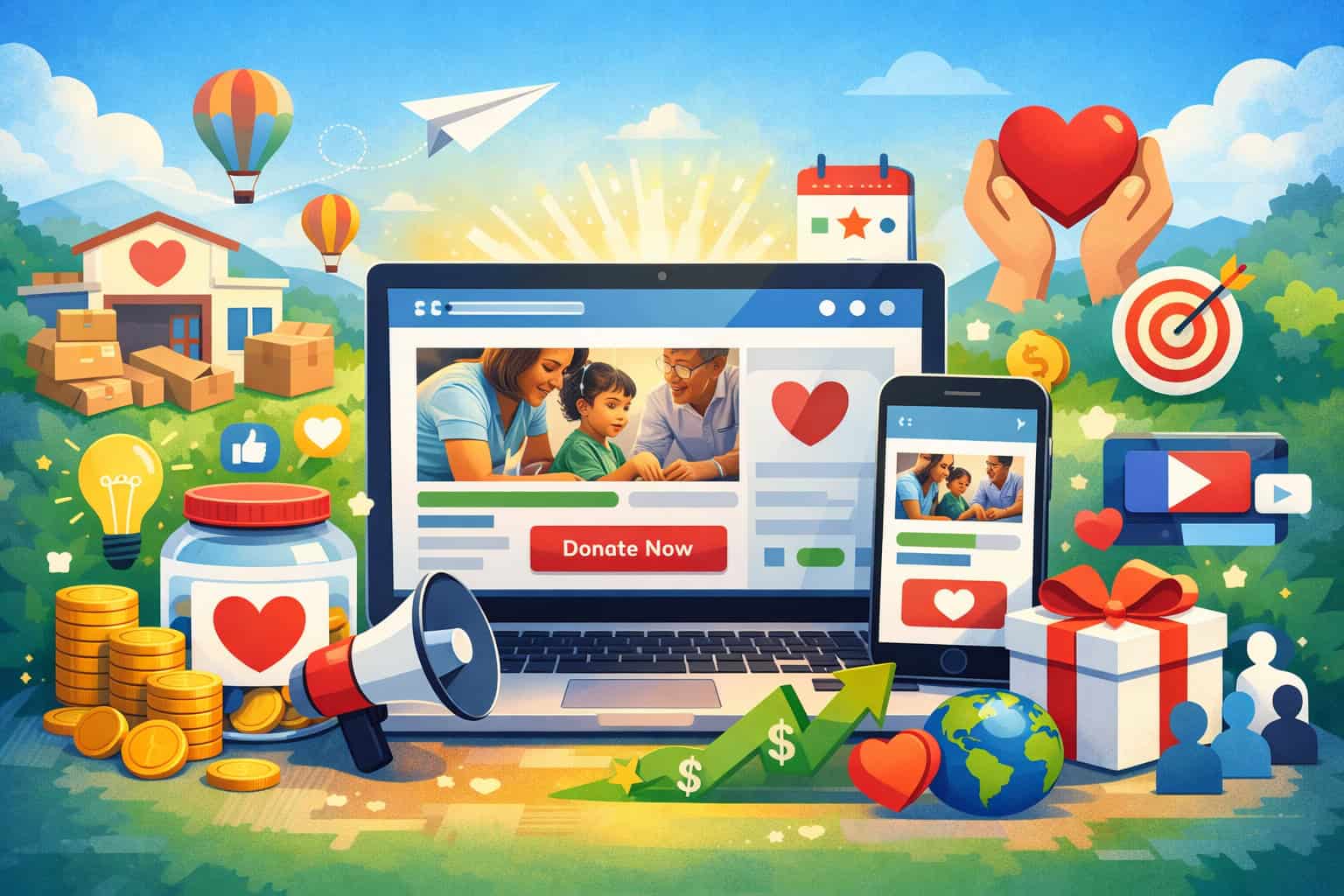 Crowdfunding tools for nonprofits (campaign pages)