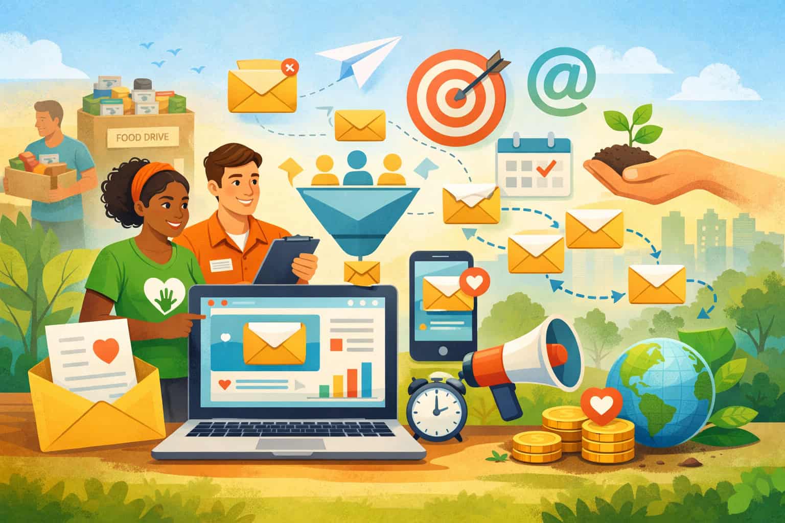 Email marketing tools for nonprofits (newsletters + sequences)