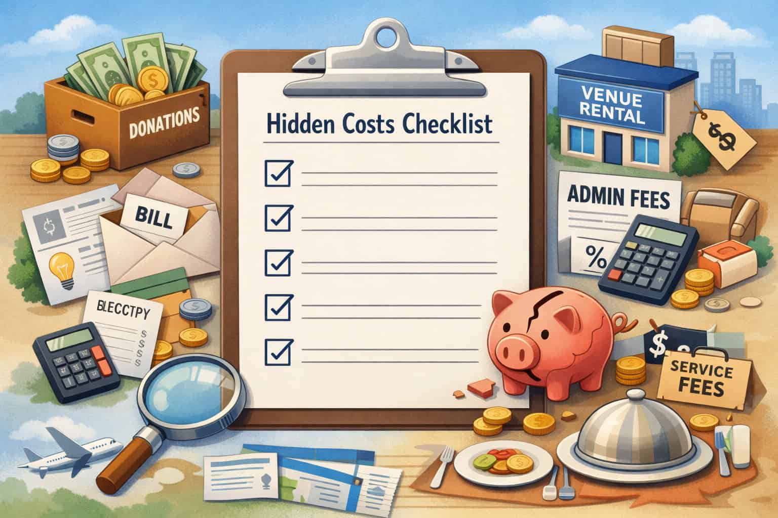 Hidden costs checklist (so donors don’t get surprised)