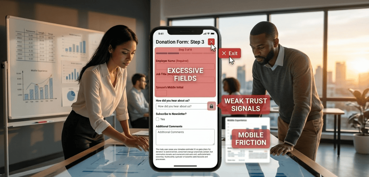 Common Reasons Behind Donation Form Abandonment