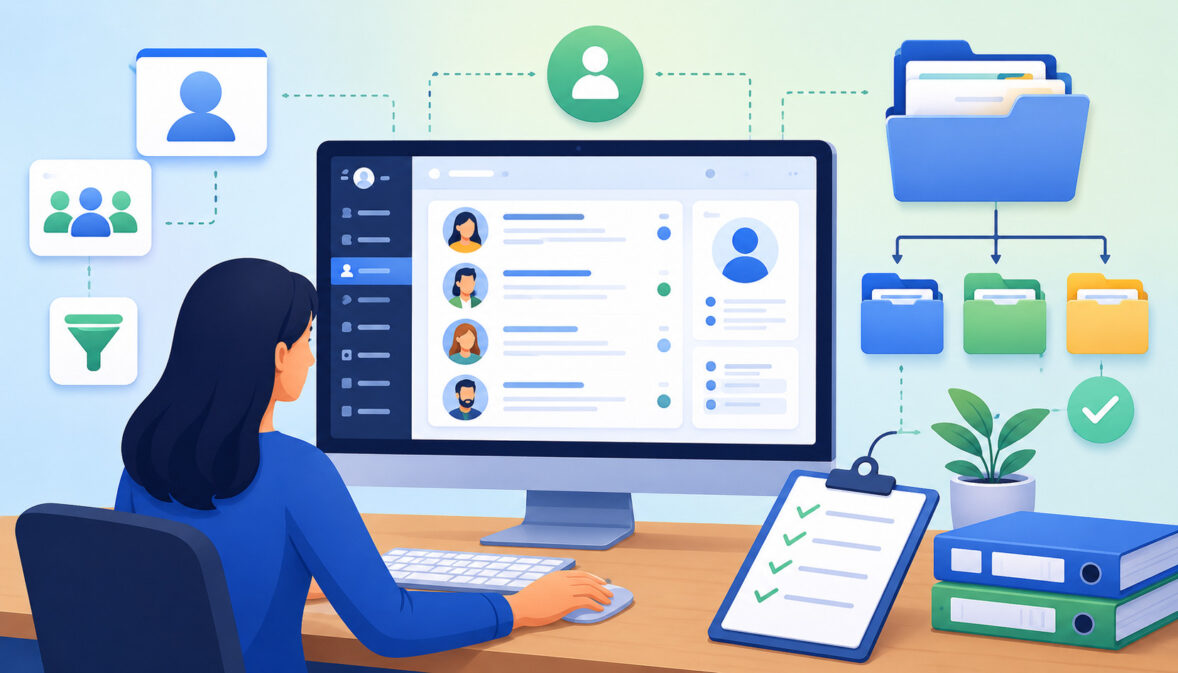 Organizing donor records in a digital donor management system