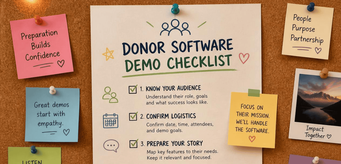 Donor Software Demo Checklist